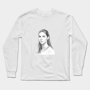 Alex morgan sketch Long Sleeve T-Shirt